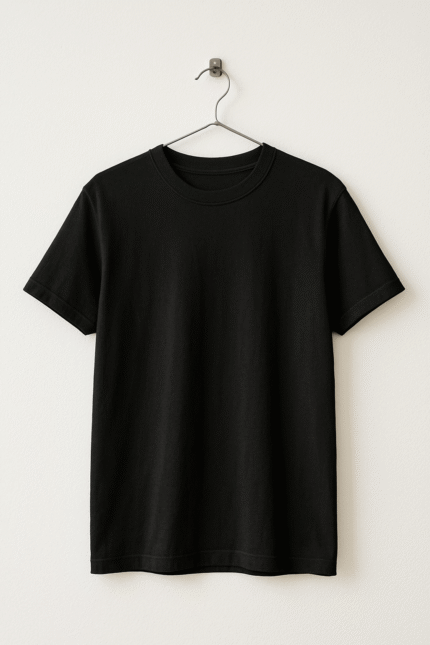 Basic Black Tee Half Sleeve T-Shirt