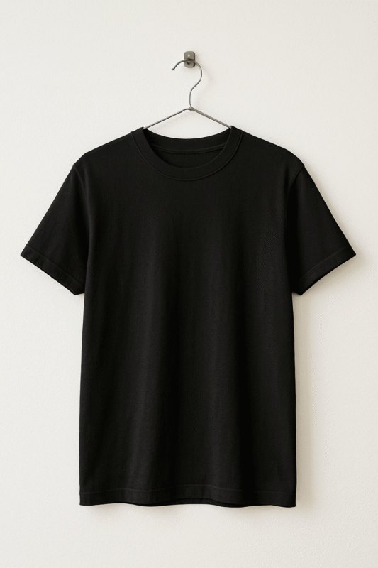 Basic Black Tee Half Sleeve T-Shirt