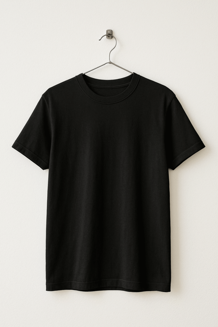 Basic Black Tee Half Sleeve T-Shirt