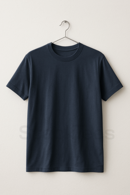 Basic Navy Blue Tee Half Sleeve T-Shirt