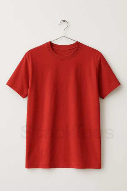 Basic Red Tee Half Sleeve T-Shirt