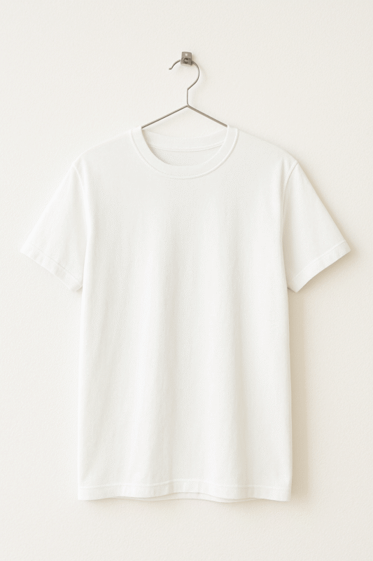 Basic White Tee Half Sleeve T-Shirt