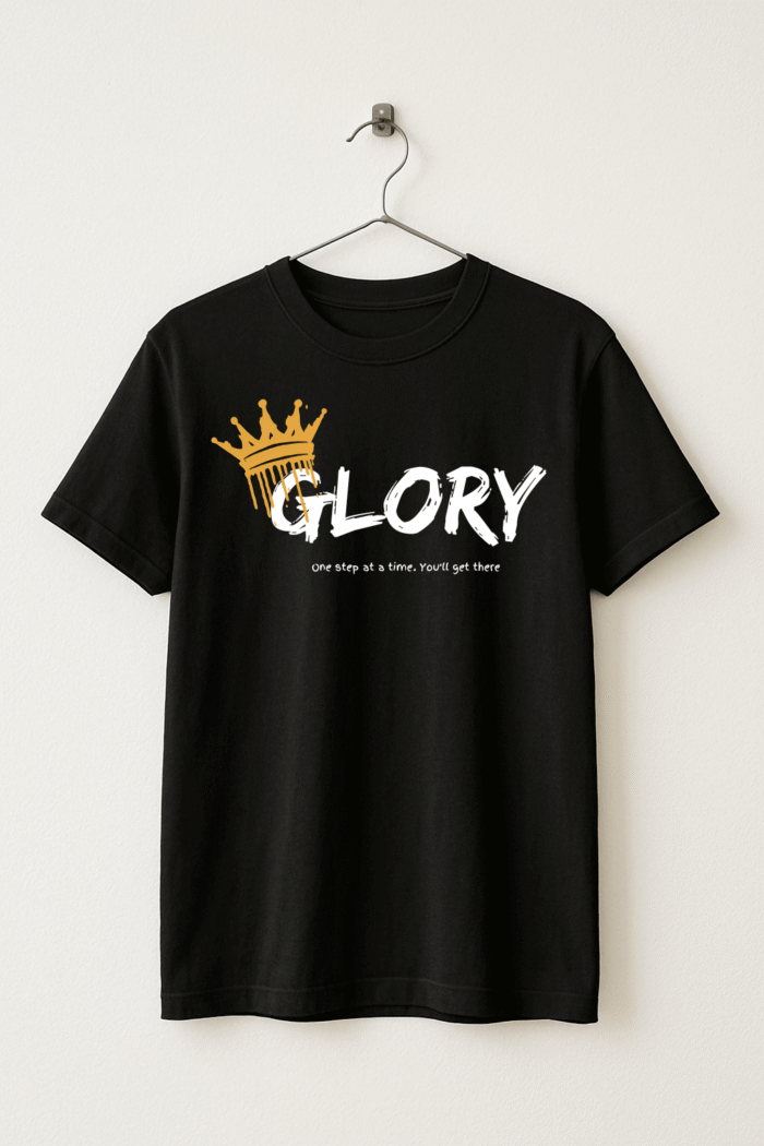 Glory - Graphic Black Tee Half Sleeve T-Shirt
