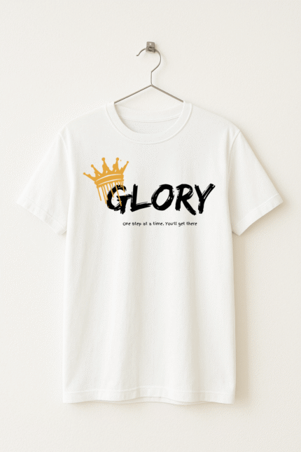 Glory - Graphic White Tee Half Sleeve T-Shirt