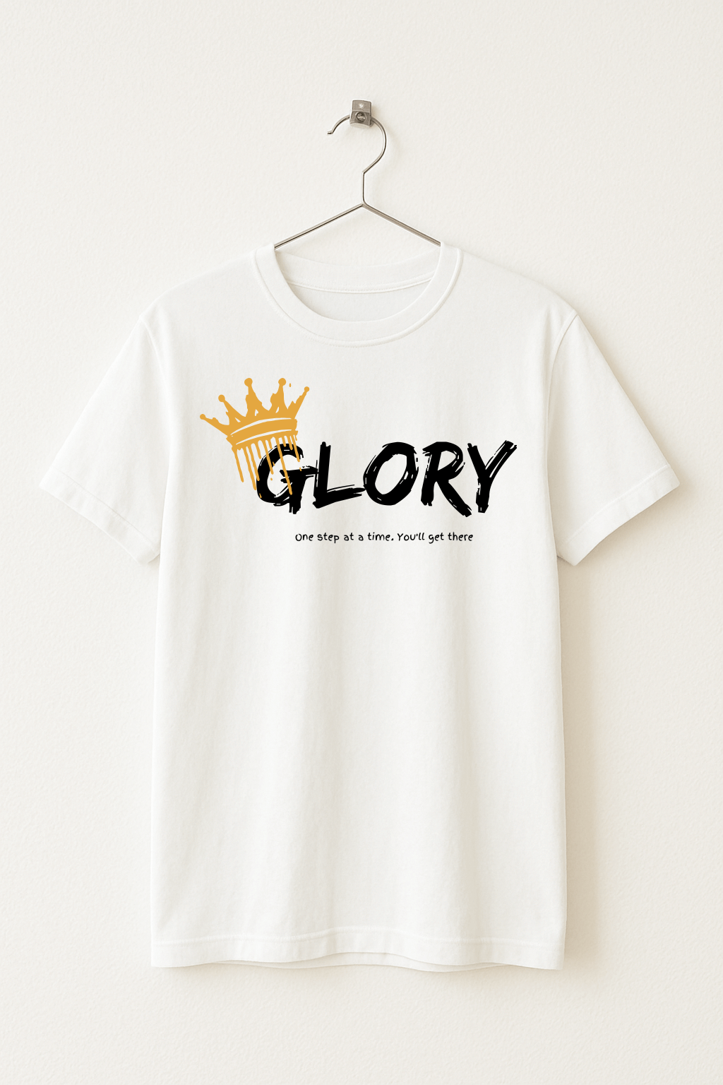 Glory - Graphic White Tee Half Sleeve T-Shirt