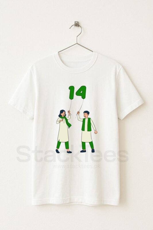 Azadi Day Couple - Pakistan 14th August T-Shirt Unisex Half Sleeve