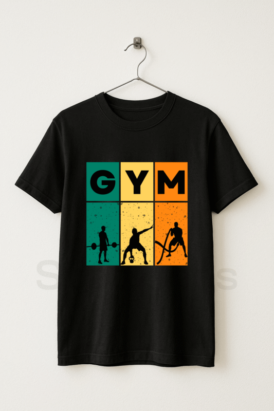 GYM T-Shirt Black Men - StackTees