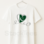 Heart – Pakistan 14th August T-Shirt Unisex Half Sleeve