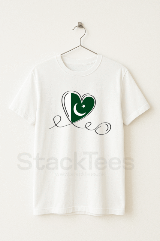 Heart – Pakistan 14th August T-Shirt Unisex Half Sleeve