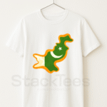 Pakistan Map - 14th August Pakistan White T-Shirt Unisex Half Sleeve