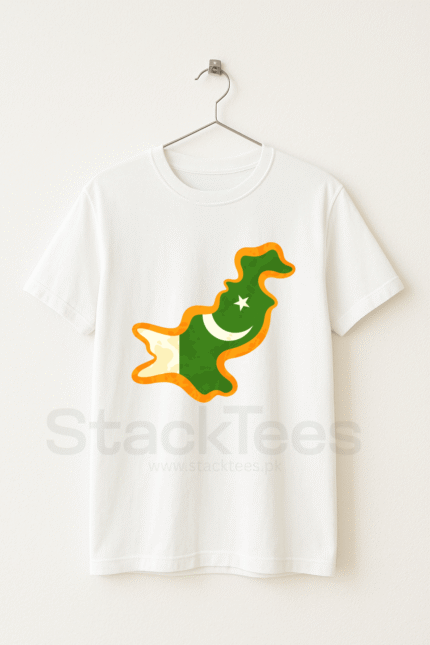 Pakistan Map - 14th August Pakistan White T-Shirt Unisex Half Sleeve