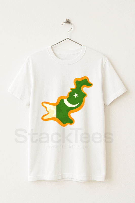 Pakistan Map - 14th August Pakistan White T-Shirt Unisex Half Sleeve