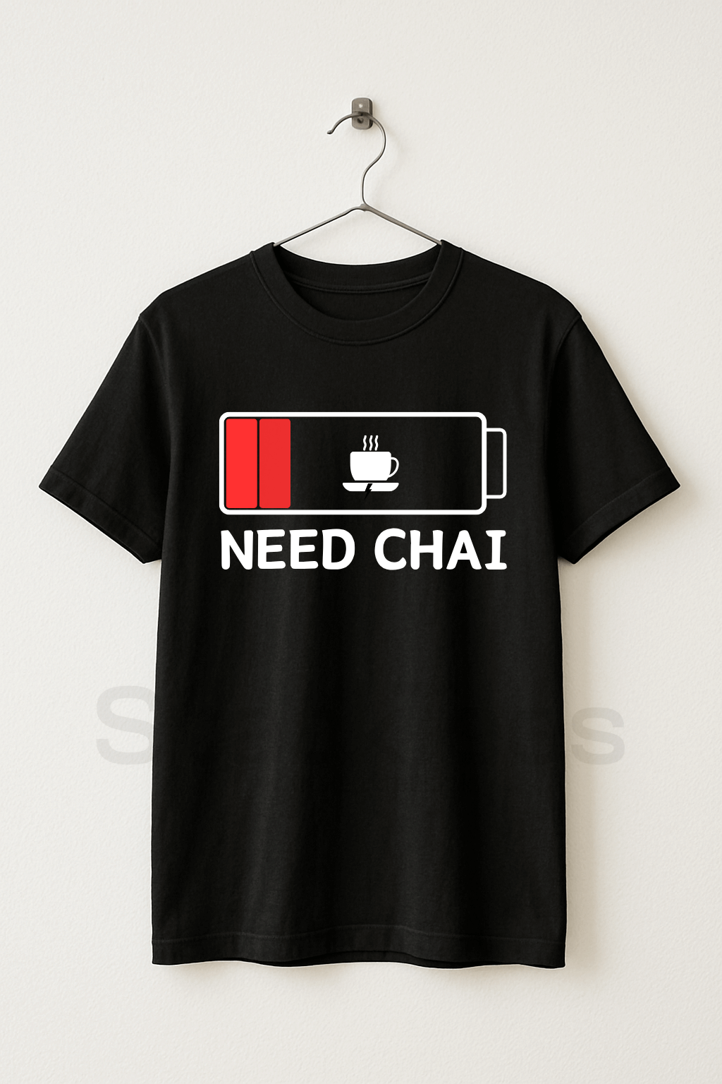 Need Chai - StackTees Men Black Graphic T-Shirts Pakistan