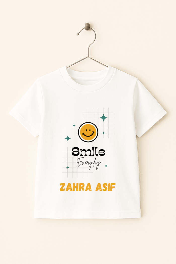 Smile Everyday Kids Name T-Shirt