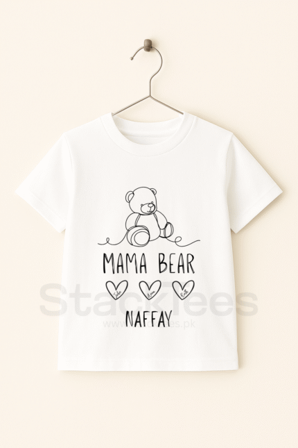 Mama Bear Name Kids T-Shirt White