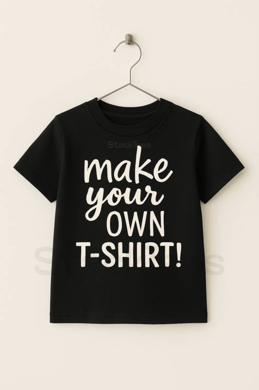 Personalised Kids Black T-shirt