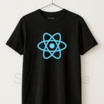 ReactJs Logo Black T-Shirt - Programmers lover StackTees