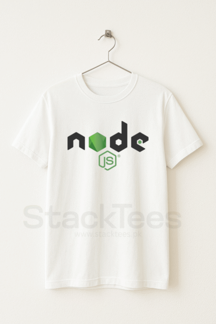 NodeJs Logo White T-Shirt - Programmers lover StackTees