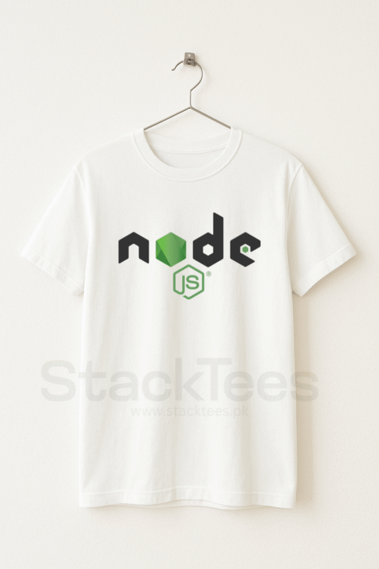 NodeJs Logo White T-Shirt - Programmers lover StackTees