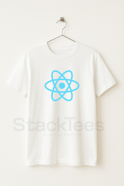 ReactJs Logo White T-Shirt - Programmers lover StackTees