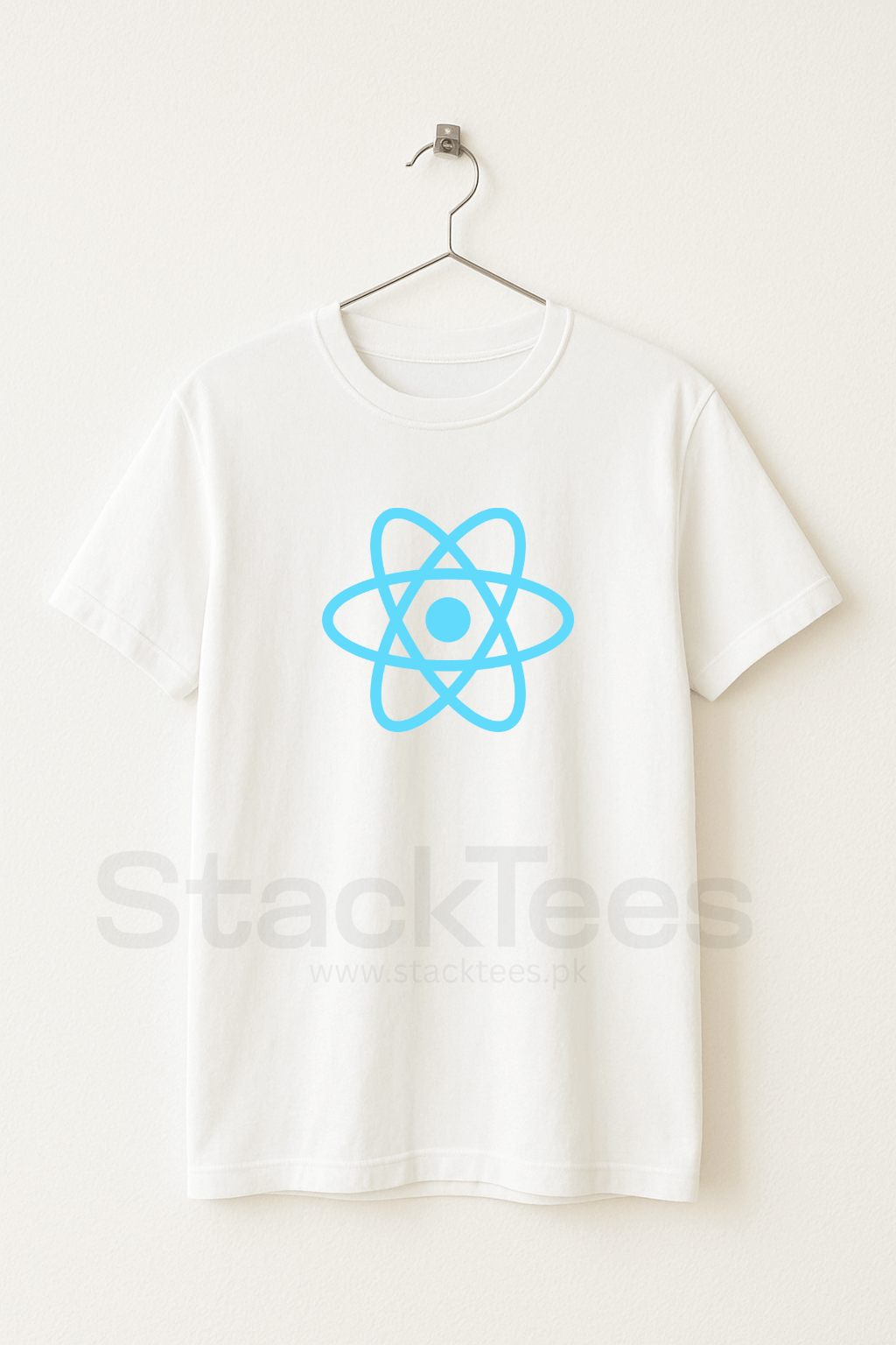 ReactJs Logo White T-Shirt - Programmers lover StackTees