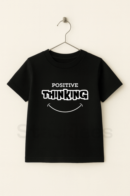 Customize Positive Thinking Kids T-Shirts Black