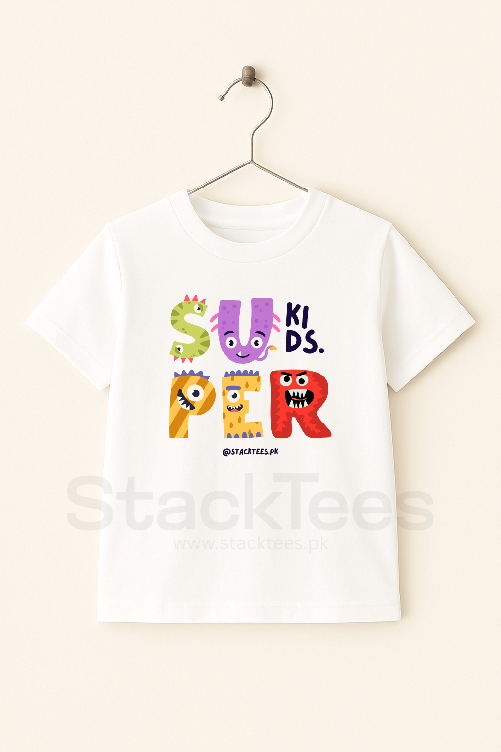 Customize Super Kids T-Shirts White