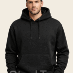 Men Black Basic Hoodie