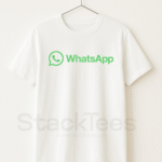 WhatsApp Logo White T-Shirt - StackTees Pakistan