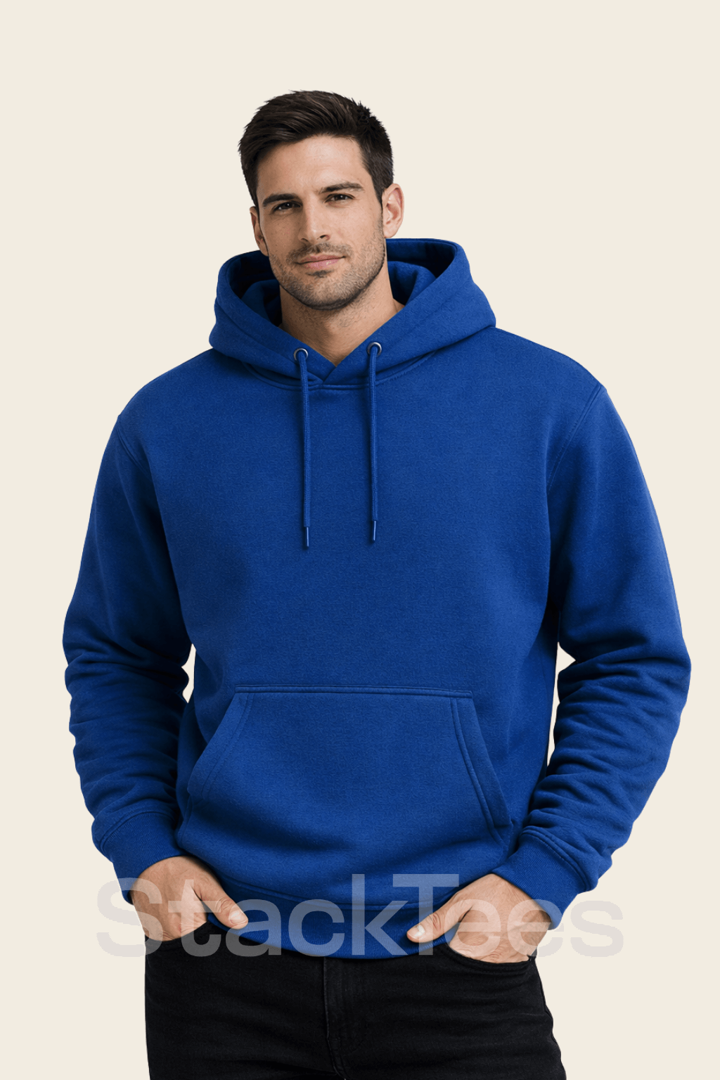 Blue Basic Hoodie for Men