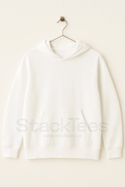 Men White Hoodie StackTees