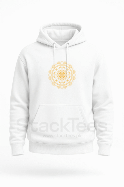 Customized Mandala Art Hoodie White