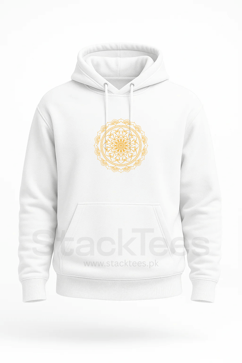 Customized Mandala Art Hoodie White