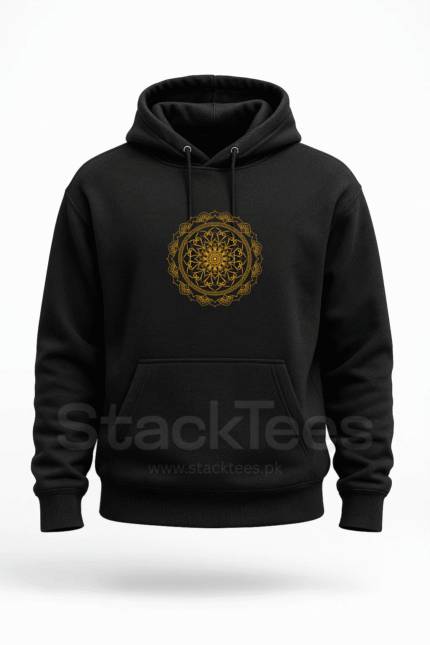 Customized Mandala Art Hoodie Black