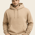 Beige Basic Hoodie for Men