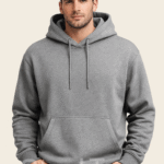 Men Basic Grey Basic Hoodie