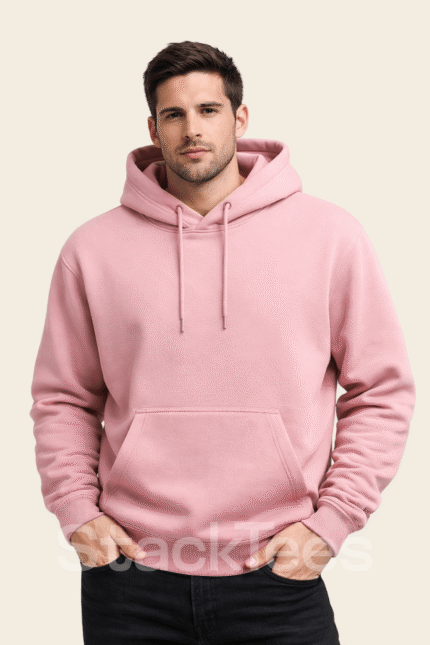 Pink Basic Hoodie for Men