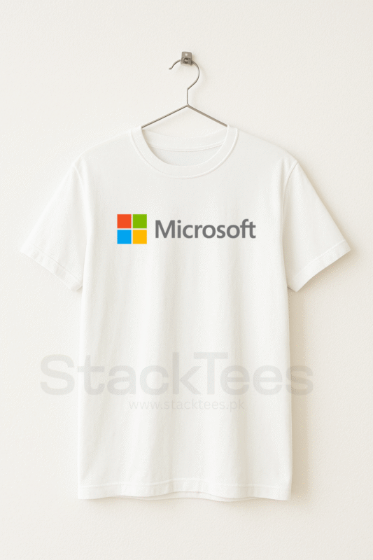 Microsoft Logo White T-Shirt - StackTees