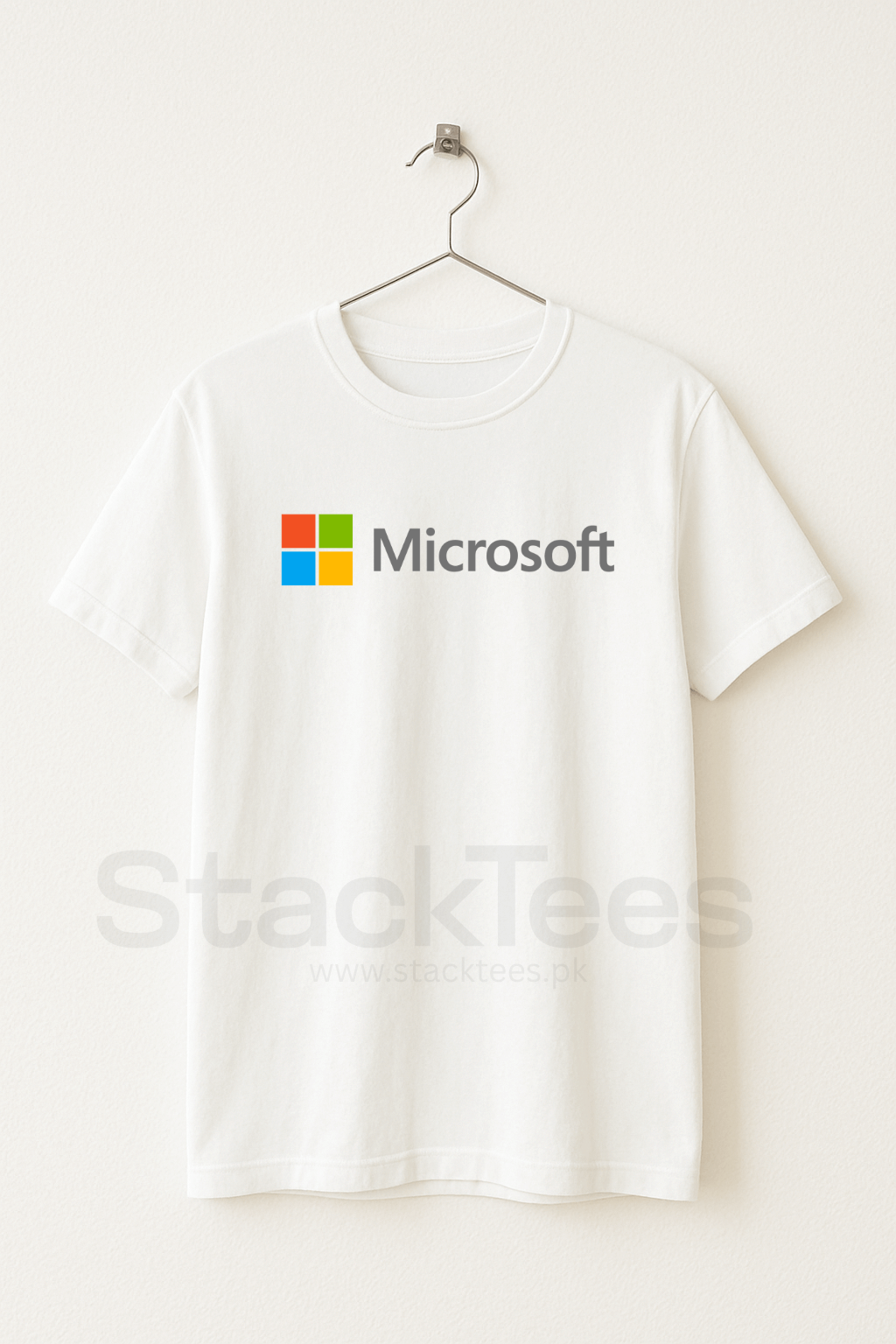 Microsoft Logo White T-Shirt - StackTees
