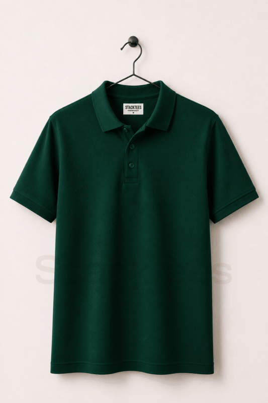 Bottle Green Men Polo Shirt Pakistan – Premium Cotton Half Sleeve