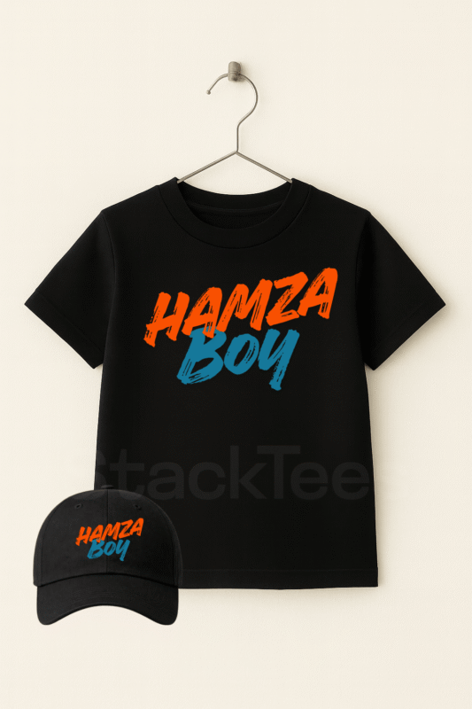 Kids Name T-Shirt and Cap Bundle Pakistan – Custom Kids Outfit | StackTees