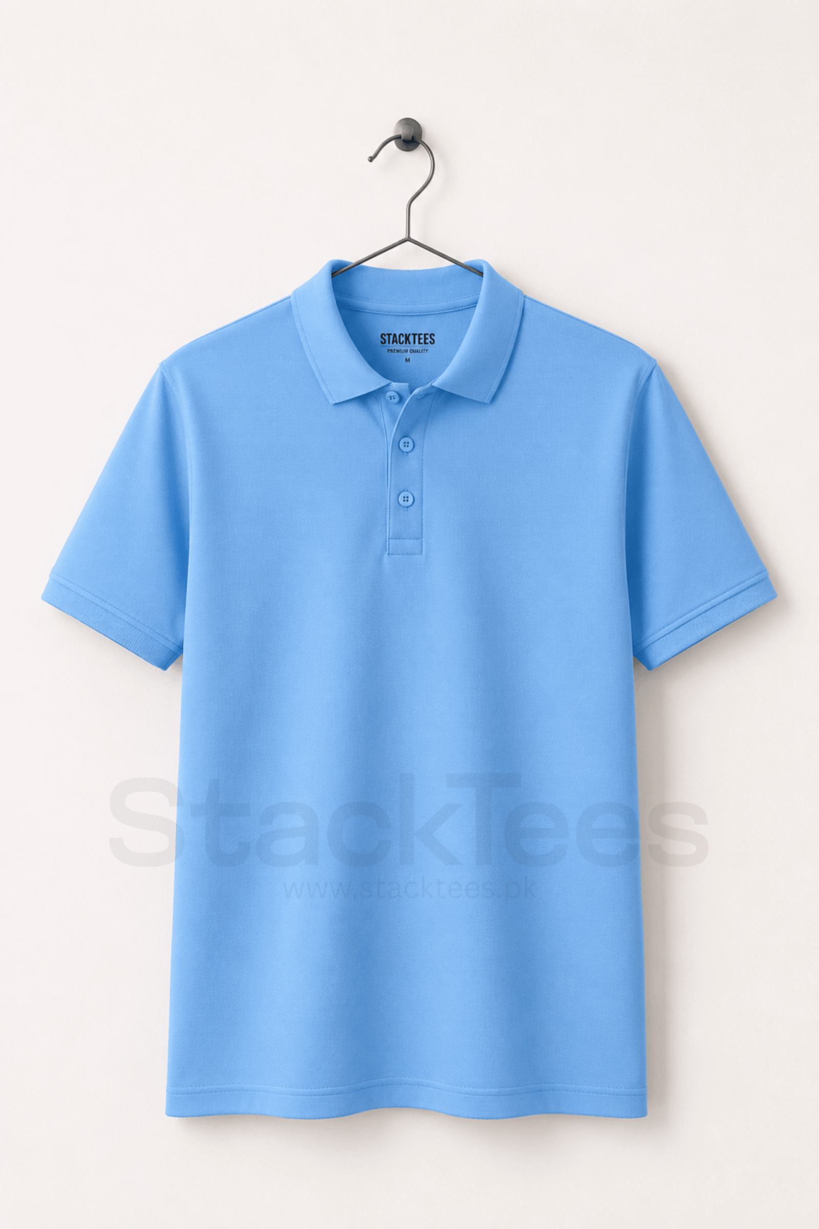 Men Sky Blue Polo Shirt - StackTees Sky Blue Men Polo Shirt Pakistan