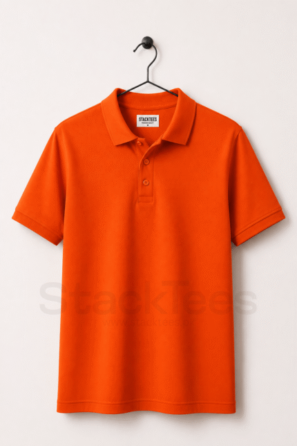 Orange Men Polo Shirt Pakistan – Premium Cotton Half Sleeve