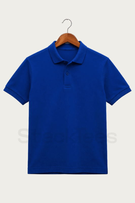 Royal Blue Men Basic Polo Shirt