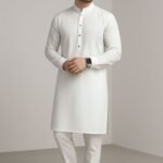 white kurta pajama for men slim fit wedding wear