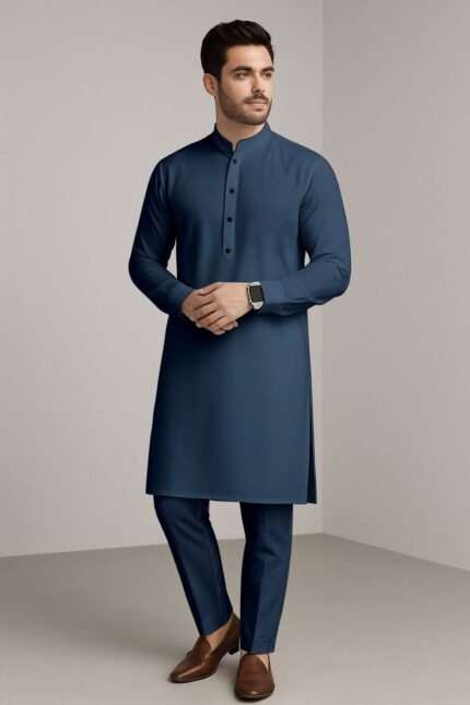 zinc kurta pajama for men slim fit wedding wear