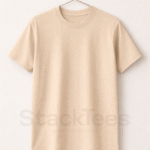 Basic Beige Tee Half Sleeve T-Shirt