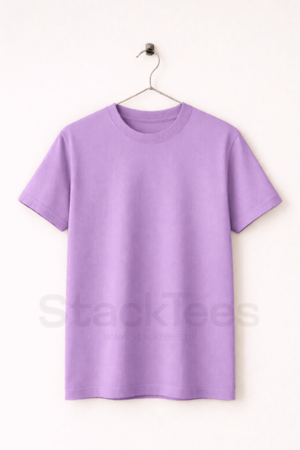 Basic Lilac Tee Half Sleeve T-Shirt