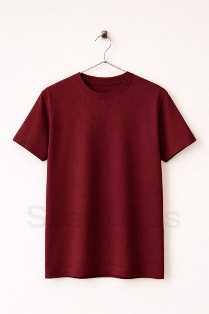 Basic Mehroon Tee Half Sleeve T-Shirt
