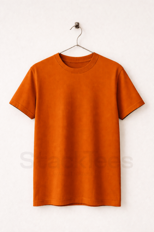 Basic Orange Tee Half Sleeve T-Shirt